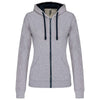 LADIES’ CONTRAST HOODED FULL ZIP SWEATSHIRT | KA467