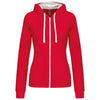 LADIES’ CONTRAST HOODED FULL ZIP SWEATSHIRT | KA467