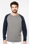 MEN'S TWO-TONE ORGANIC CREW NECK RAGLAN SLEEVE SWEATSHIRT | KA491