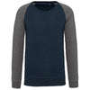 MEN'S TWO-TONE ORGANIC CREW NECK RAGLAN SLEEVE SWEATSHIRT | KA491