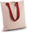 FLAT CANVAS SHOPPER WITH CONTRAST HANDLE | KI0277