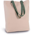 SHOPPER BAG WITH GUSSET AND CONTRAST COLOUR HANDLE | KI0278