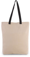 SHOPPER BAG WITH GUSSET AND CONTRAST COLOUR HANDLE | KI0278