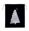 COTTON BAG WITH CHRISTMAS TREE DESIGN AND DRAWCORD CLOSURE | KI0746