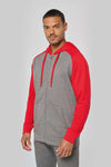 UNISEX TWO-TONE ZIPPED HOODED FLEECE JACKET | PA380