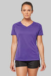 LADIES’ V-NECK SHORT SLEEVE SPORTS T-SHIRT | PA477