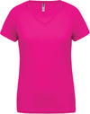 LADIES’ V-NECK SHORT SLEEVE SPORTS T-SHIRT | PA477