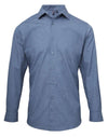 MEN'S CROSS-DYE ROLL SLEEVE POPLIN BAR SHIRT | PR217