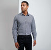 MEN'S LONG SLEEVE GINGHAM COTTON MICROCHECK SHIRT | PR220