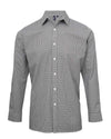 MEN'S LONG SLEEVE GINGHAM COTTON MICROCHECK SHIRT | PR220