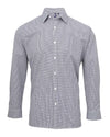 MEN'S LONG SLEEVE GINGHAM COTTON MICROCHECK SHIRT | PR220