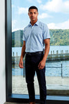 MEN'S SHORT SLEEVE GINGHAM COTTON MICROCHECK SHIRT | PR221