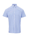 MEN'S SHORT SLEEVE GINGHAM COTTON MICROCHECK SHIRT | PR221