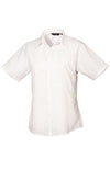 WOMEN'S SHORT SLEEVE POPLIN BLOUSE | PR302