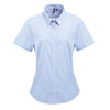 WOMEN'S SHORT SLEEVE GINGHAM MICROCHECK SHIRT | PR321