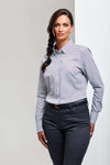 WOMEN'S COTTON RICH OXFORD STRIPES SHIRT | PR338