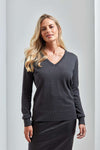 WOMEN'S KNITTED V-NECK SWEATER | PR696